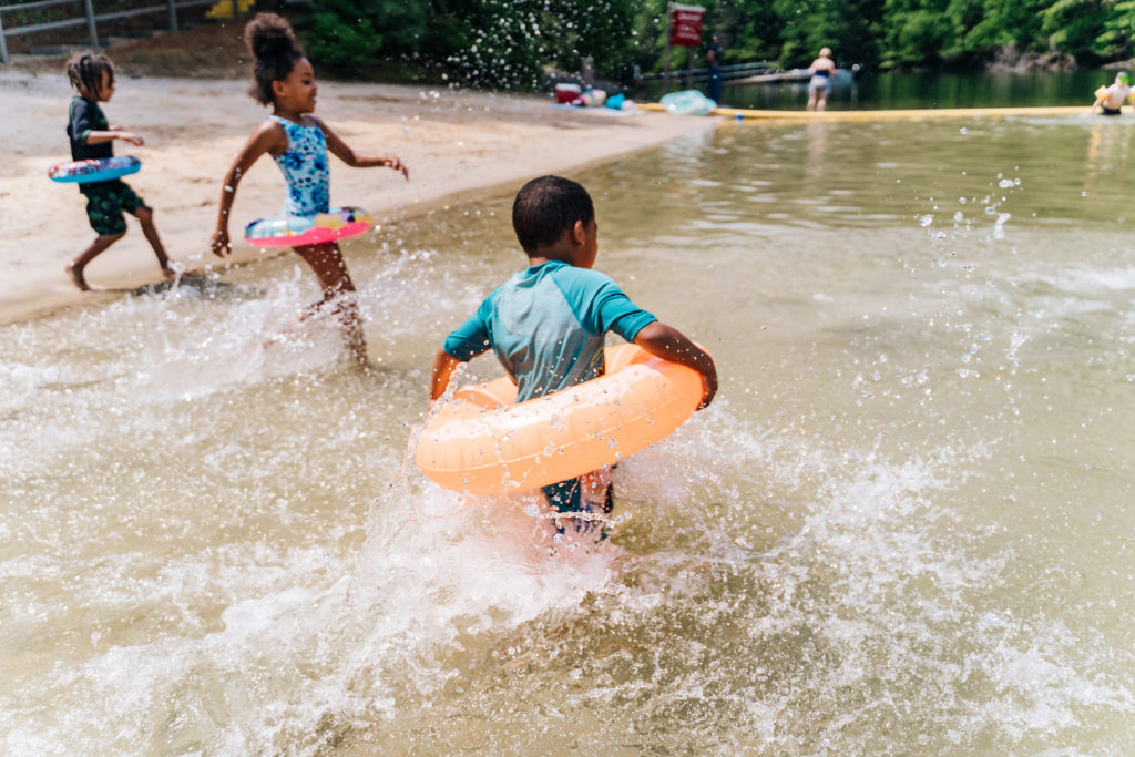Kids playing at Philpott Lake