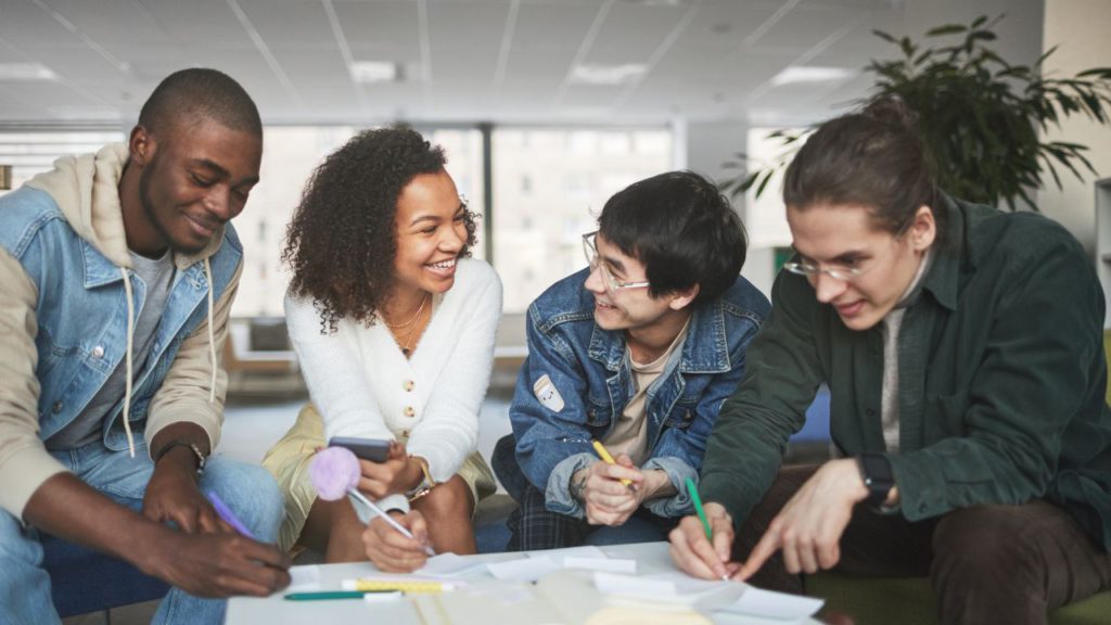 professionals working stock image