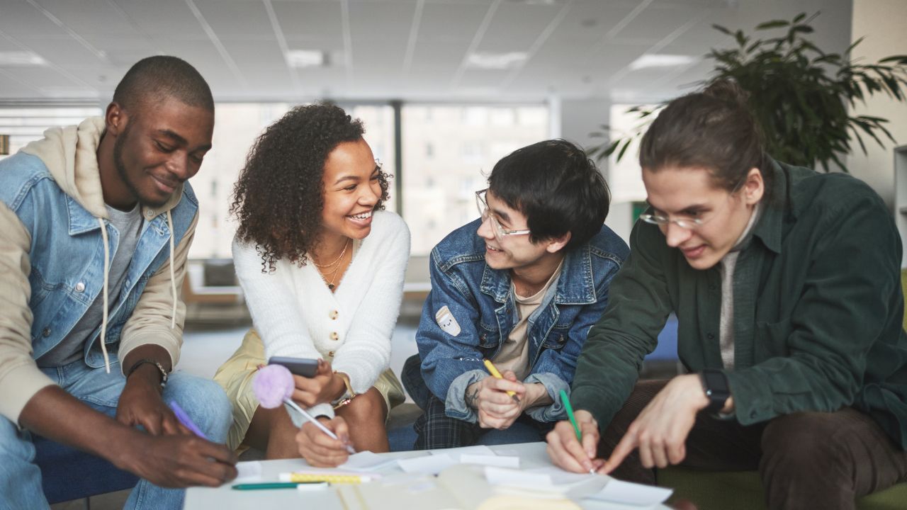 professionals working stock image