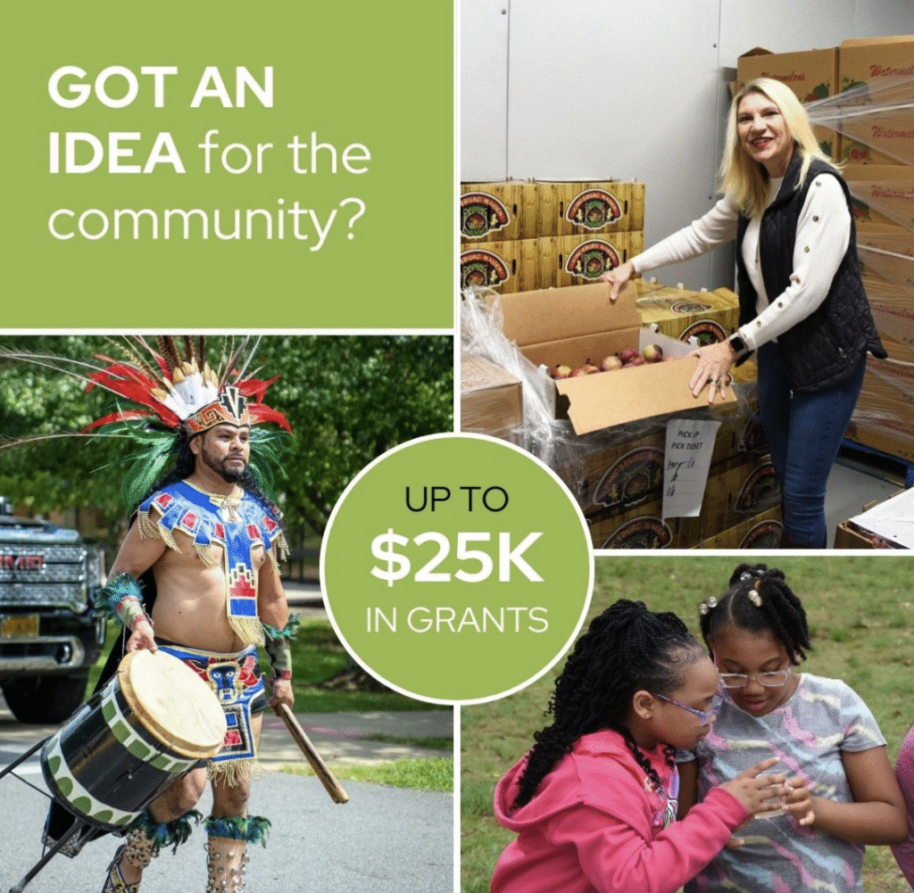 Photo collage soliciting ideas for community grants – Got an idea for the community
